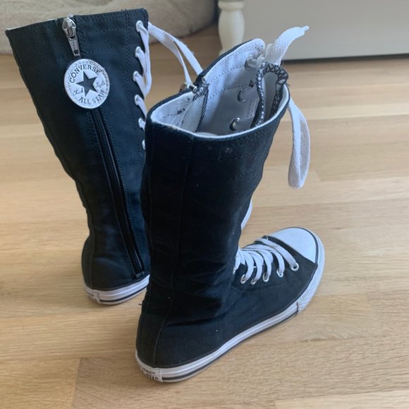 Converse Chuck Taylor Black Extra High High Tops - Picture 2 of 4